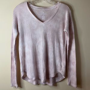 AEO Soft & Sexy Ribbed Basic V-Neck Long Sleeve
